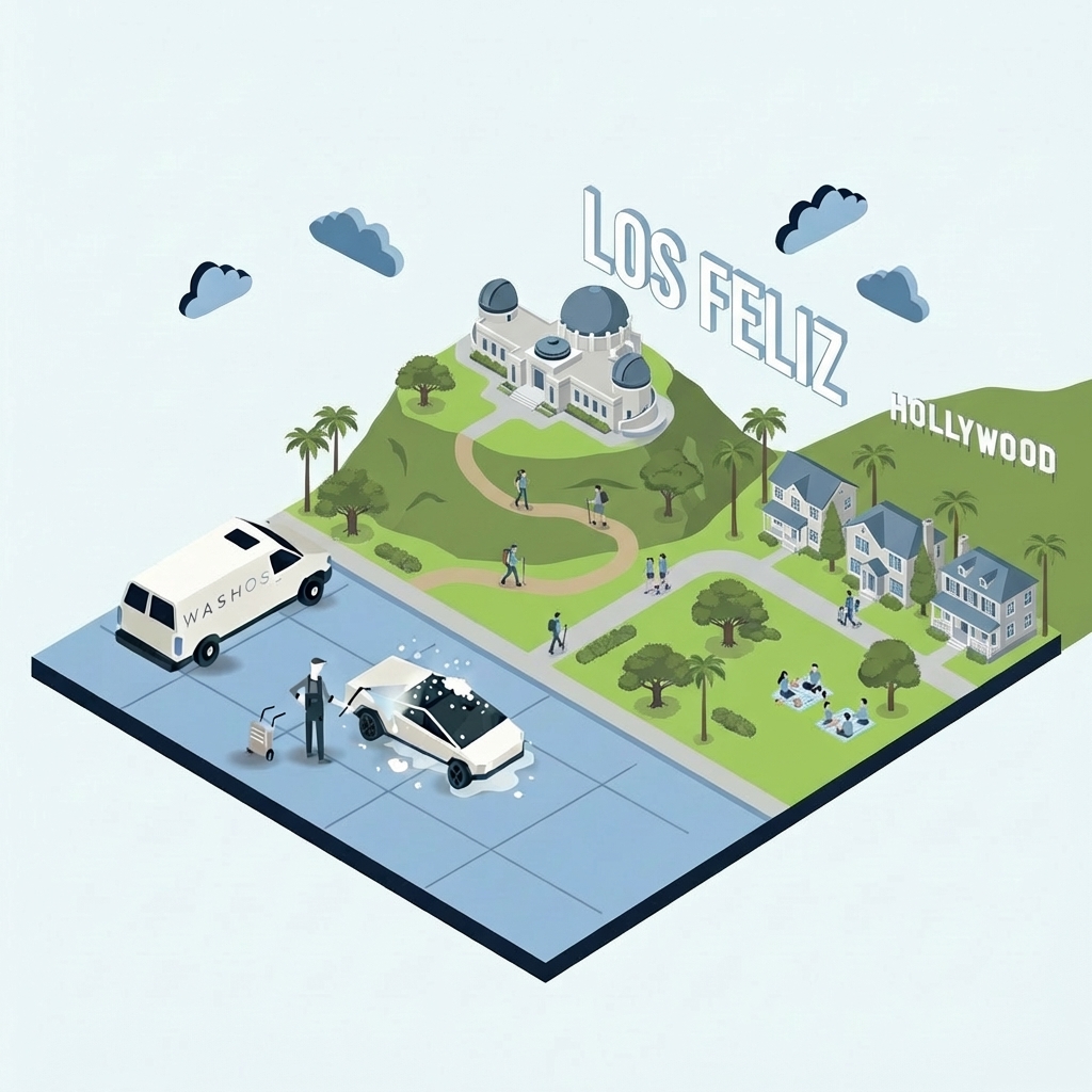 Mobile car detailing service at home in Los Feliz